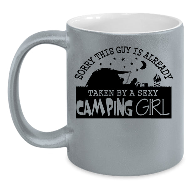Married Coffee Mug, This Guy Is Already Taken By A Camping Girl Accent Mug