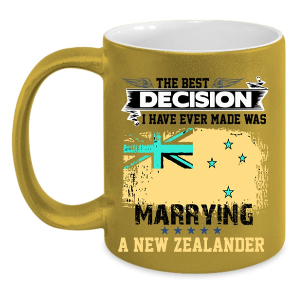 Cool Just Married Coffee Mug, Marrying A New Zealander Accent Mug