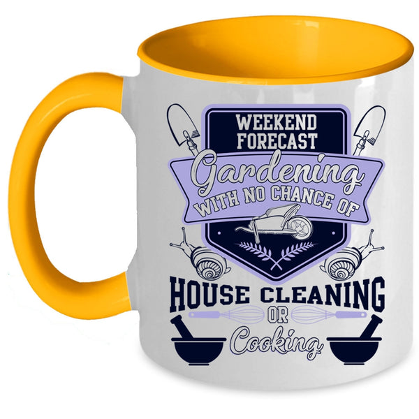 Awesome Gardener Coffee Mug, Weekend Forecast Gardening Accent Mug