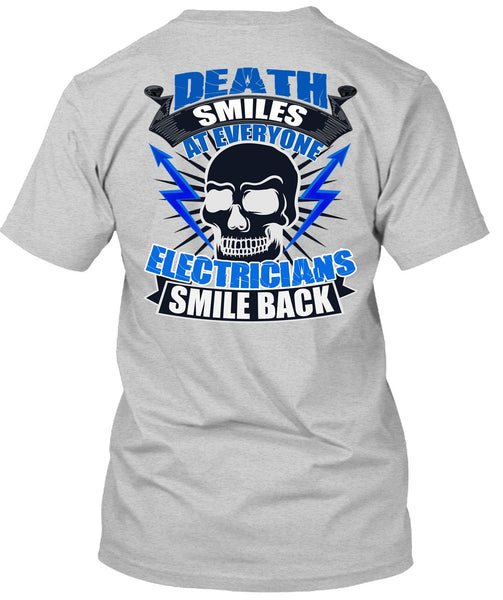 Electricians Smile Back T Shirt, I Love Electrician T Shirt