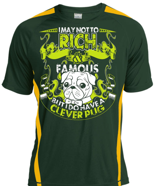 I May Not To Rich Famous T Shirt, I Do Have A Clever Pug T Shirt, Cool Shirt