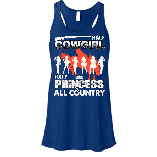 Half Cowgirl T Shirt, Half Princess T Shirt, Cool T Shirt