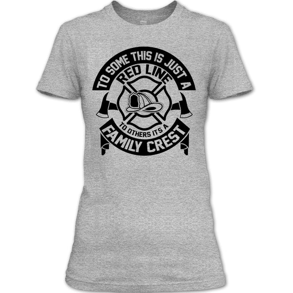 This Is Just A Red Line T Shirt, Coolest Firefighter T Shirt