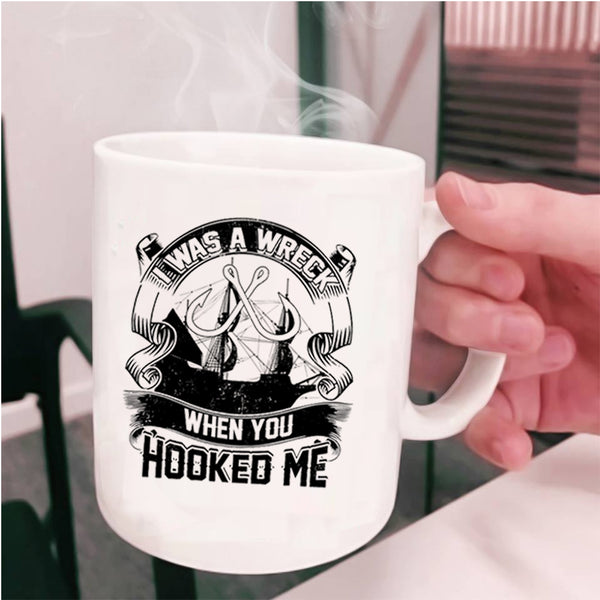 Funny Gift For Fisher Coffee Mug, I Was A Wreck Cup