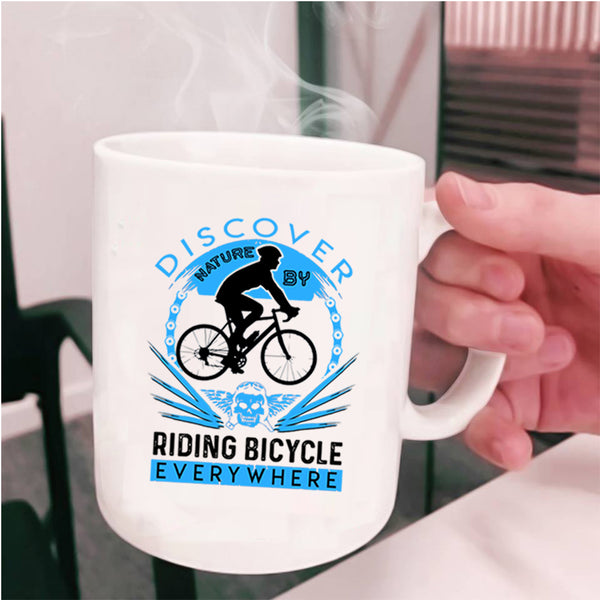 Cool Gift For Biker Coffee Mug, Riding Bicycle Cup