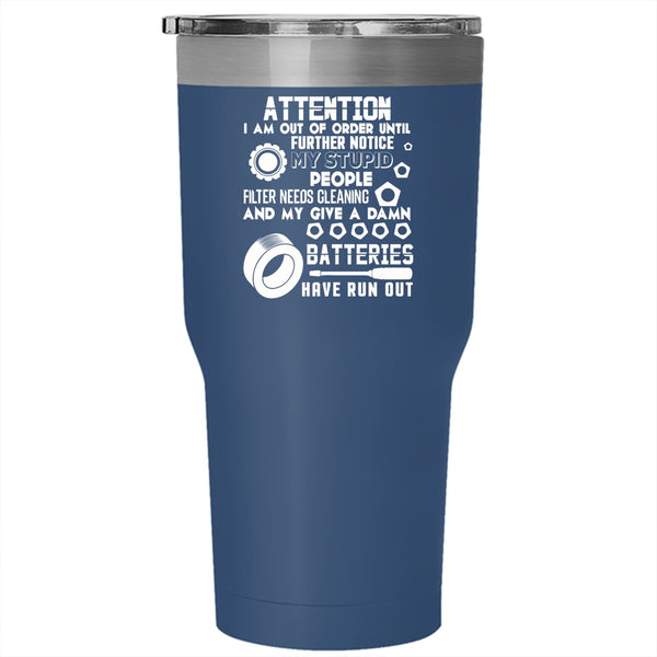 Funny Mechanics Tumbler 30 oz Stainless Steel, Cute Gift For Mechanics Travel Mug