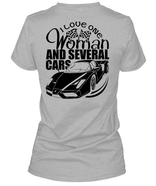 I Love One Woman And Several Cars T Shirt, I Love Car T Shirt