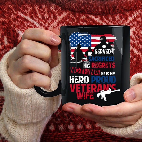 Proud Veteran's Wife Coffee Mug, Beautiful Wife Coffee Cup