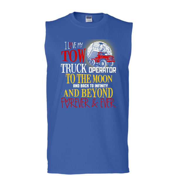 I Love My Tow Truck Operator T Shirt, Coolest Truck Operator Tank Top (Men's Cotton Sleeveless)