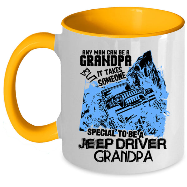 Best Dad Ever Coffee Mug, Special To Be A Jeep Driver Grandpa Accent Mug