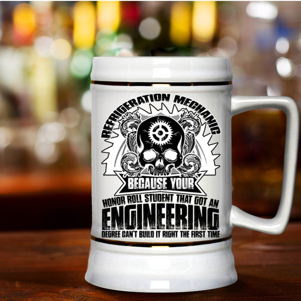 Cool Gift For Mechanics Beer Stein 22oz, Refrigeration Mechanic Beer Mug