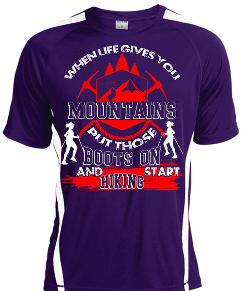 Start Hiking T Shirt, When Life Gives You Mountains T Shirt, Cool Shirt