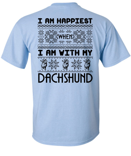 I Am With My Dachshund T Shirt, I Love My Dog T Shirt