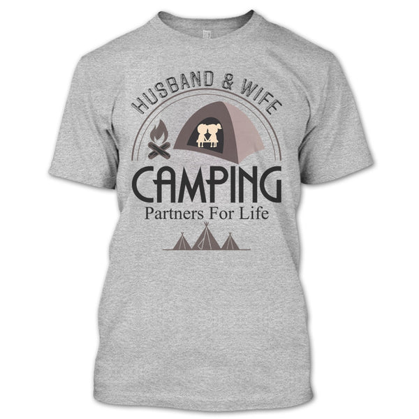 Husband & Wife T Shirt, Coolest Camping Couple T Shirt