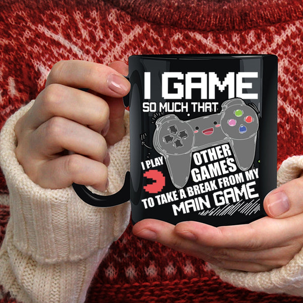 I Game Coffee Mug, Funny Gift For Gamer Coffee Cup
