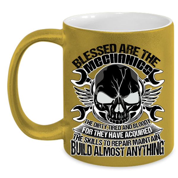 Best Gift For My Husband Coffee Mug, Blessed Are The Mechanics Accent Mug