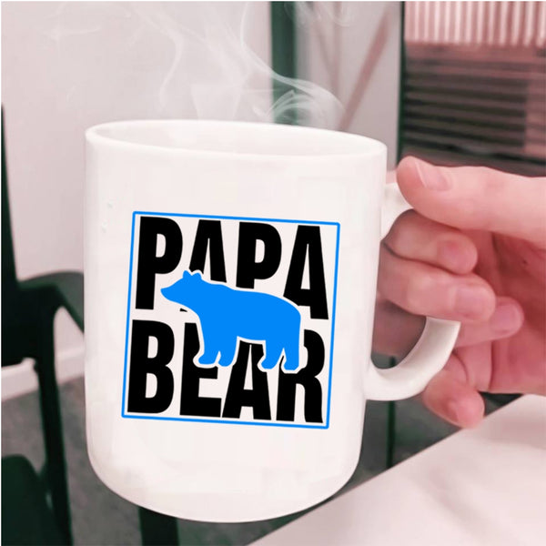 Funny Gift For Dad Coffee Mug, Papa Bear Cup