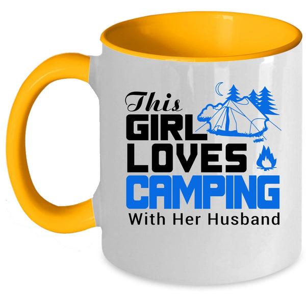 This Girl Loves Camping With Her Husband Mug, Marry Cup