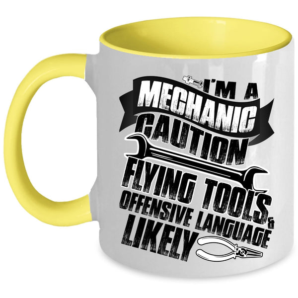 Cool Gift For My Dad Coffee Mug, I'm A Mechanic Accent Mug