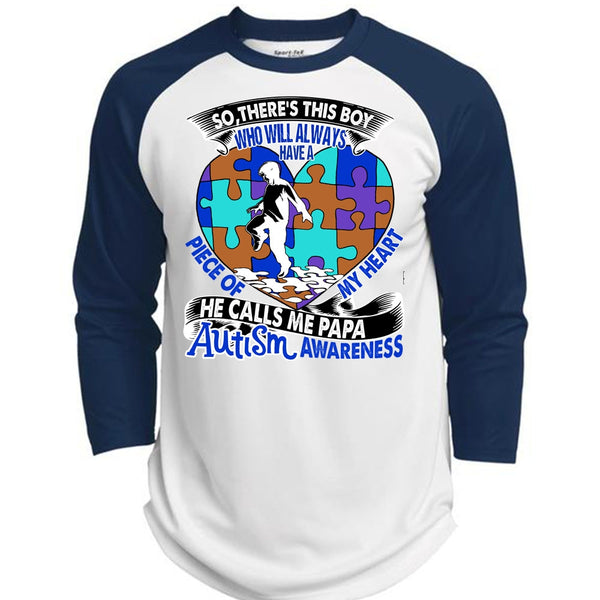 He Calls Me Papa Autism T Shirt, I Love Papa T Shirt, Awesome T-Shirts  (Polyester Game Baseball Jersey)