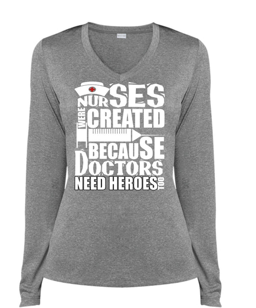 Nurses Were Created T Shirt, I Love Nursing T Shirt