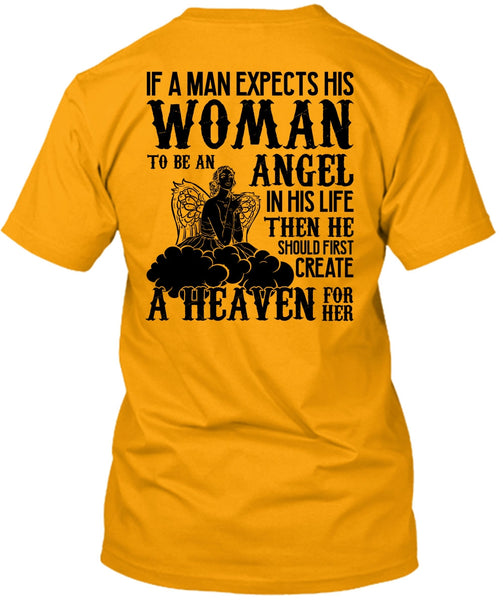 Woman To Be An Angel T Shirt, I Love Wife T Shirt
