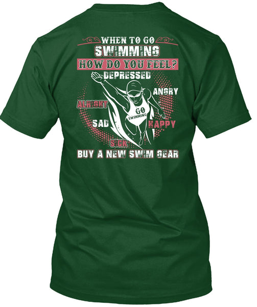 When To Go Swimming T Shirt, New Swim Gear T Shirt
