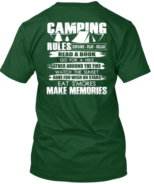 Camping Rules T Shirt, Make Memories T Shirt
