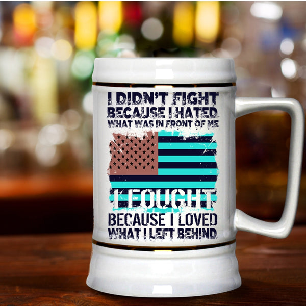 Gift For Americans Beer Stein 22oz, Awesome American Flag Beer Mug