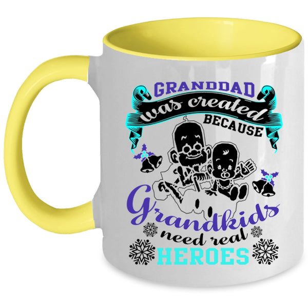 Christmas Gift For Grandpa Coffee Mug, Granddad Was Created Accent Mug
