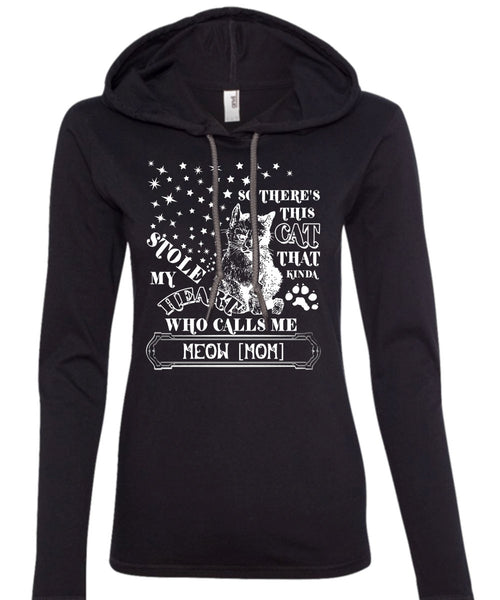 This Cat That Kinda Stole My Heart T Shirt, I Love Cats T Shirt (Anvil Ladies Ringspun Hooded)