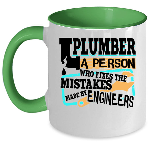 Made By Engineers Coffee Mug, Plumber Accent Mug
