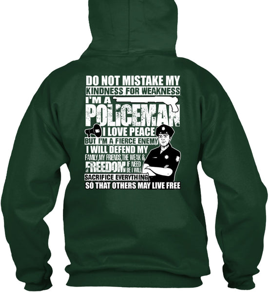 I'm A Policeman T Shirt, I Love Peace T Shirt