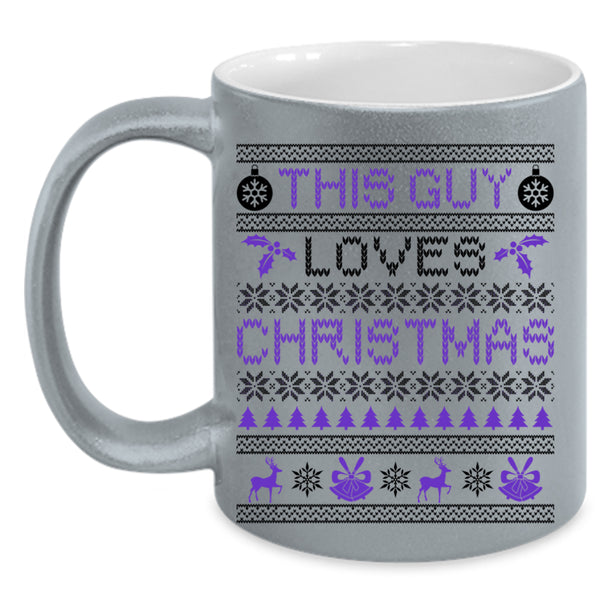 Cute Christmas For Son Coffee Mug, This Guy Loves Christmas Accent Mug