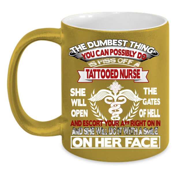 Tattooed Nurse Coffee Mug, Awesome Gift for Nurses Coffee Cup