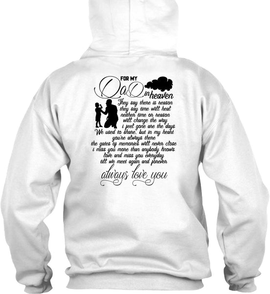 For My Dad In Heaven T Shirt, I Love Dad T Shirt