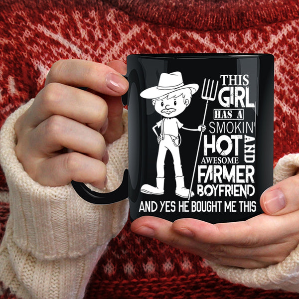 This Girl Has A Farmer Boyfriend Coffee Mug, Awesome Farmer Coffee Cup