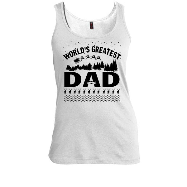 World's Greatest Dad T Shirt, Merry Christmas Gift Tank Top