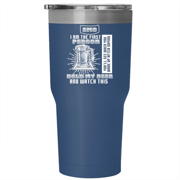 EMS Tumbler 30 oz Stainless Steel, Awesome Gift For Nurse Travel Mug