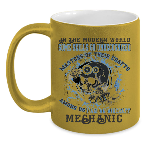 Cool Aircraft Mechanics Coffee Mug, I Am An Aircraft Mechanic Accent Mug