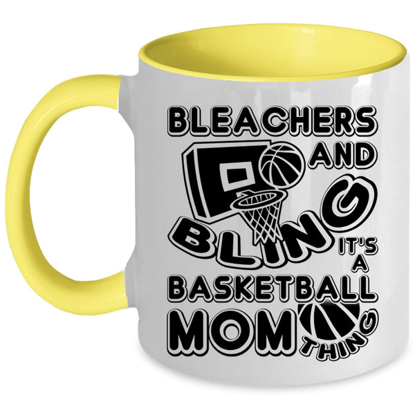 It's A Basketball Mom Thing Coffee Mug, Bleachers And Bling Accent Mug