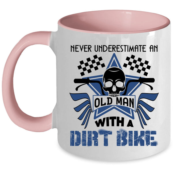 Awesome Grandpa Coffee Mug, An Old Man With A Dirt Bike Accent Mug