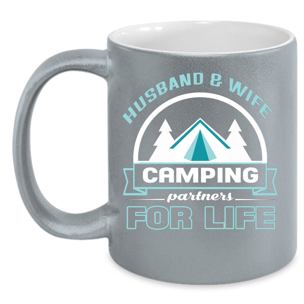 Husband And Wife Cup, Camping Partners For Life Mug