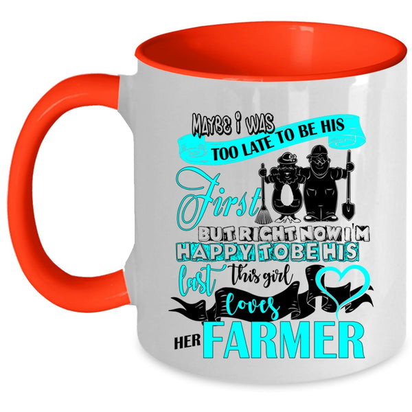 Cool Just Married Coffee Mug, This Girl Loves Her Farmer Accent Mug