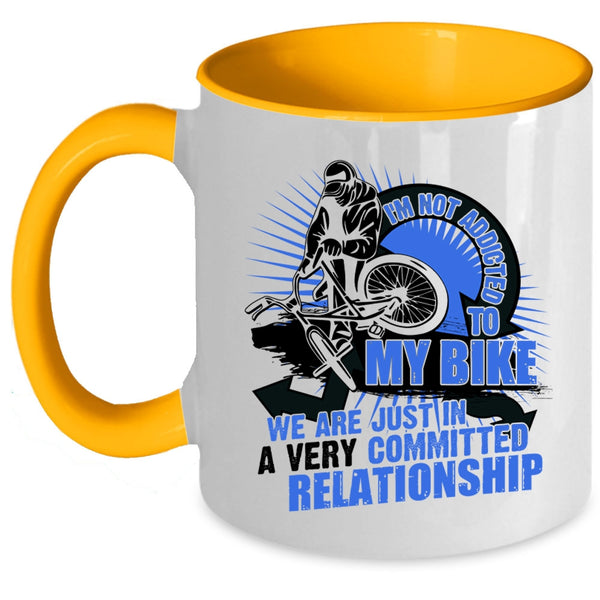I Love Biking Coffee Mug, I'm Not Addicted To My Bike Accent Mug