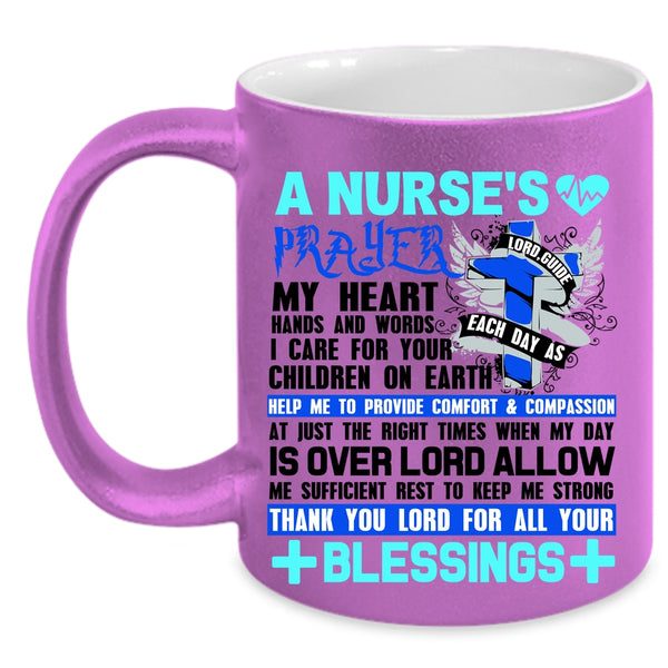 Best Gift For Nurses Coffee Mug, A Nurse's Prayer Accent Mug