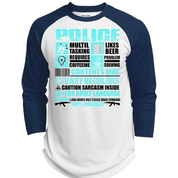 Police Multitasking T Shirt, I Love Police T Shirt, Awesome T-Shirts  (Polyester Game Baseball Jersey)