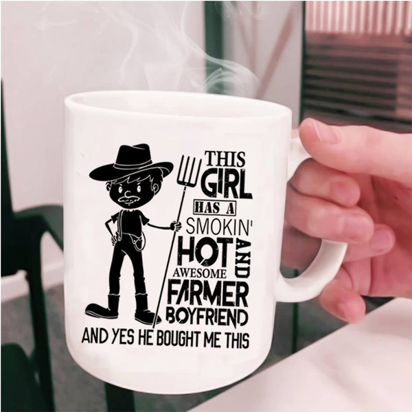 Awesome Farmer Coffee Mug, This Girl Has A Farmer Boyfriend Cup