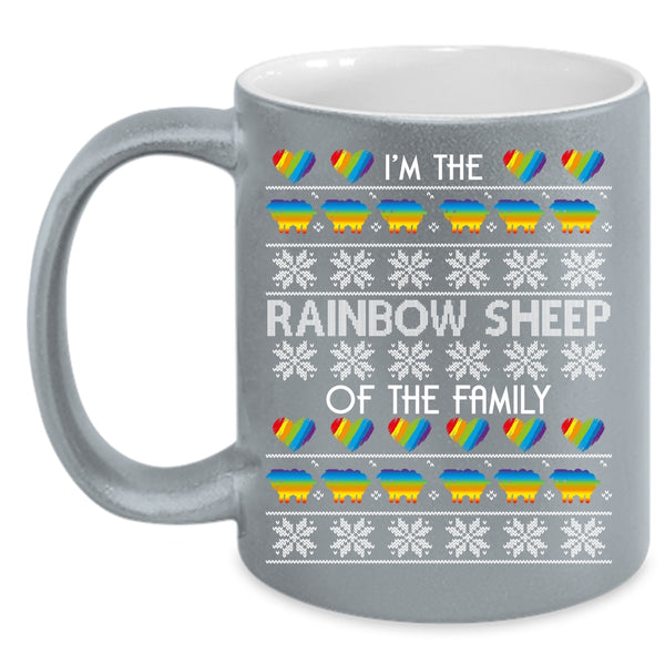 I'm The Rainbow Sheep Of The Family Coffee Mug, Christmas Coffee Cup