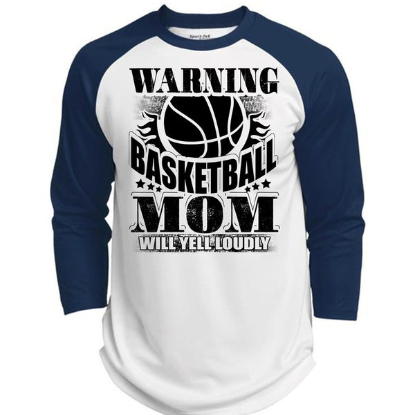 Warning Basketball Mom T Shirt, I Love Basketball T Shirt, Awesome T-Shirts  (Polyester Game Baseball Jersey)